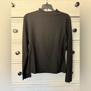 Black Long Sleeve Knit Top